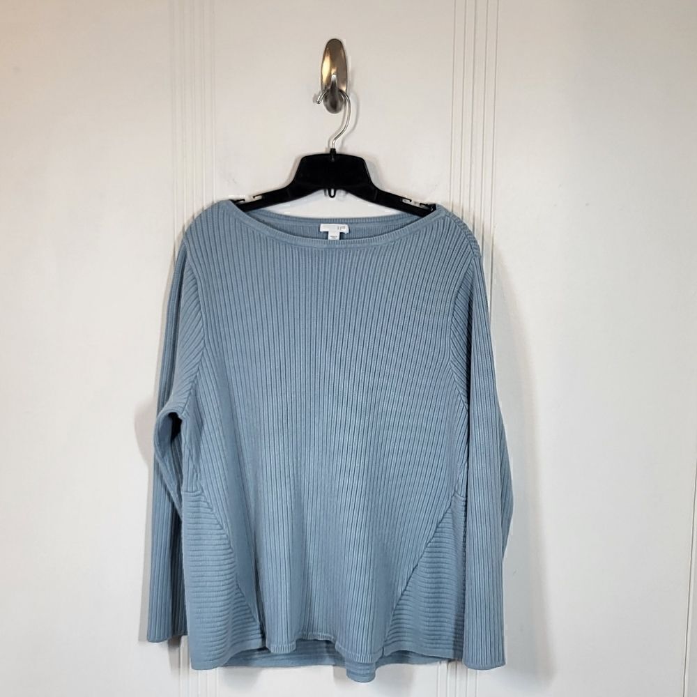 Plus Size J. Jill Light Blue Sweater